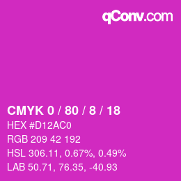 Color code: CMYK 0 / 80 / 8 / 18 | qconv.com