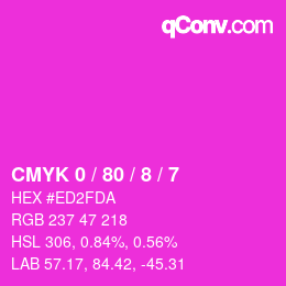 Color code: CMYK 0 / 80 / 8 / 7 | qconv.com