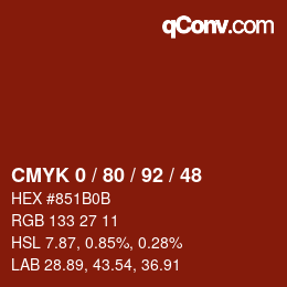 Color code: CMYK 0 / 80 / 92 / 48 | qconv.com