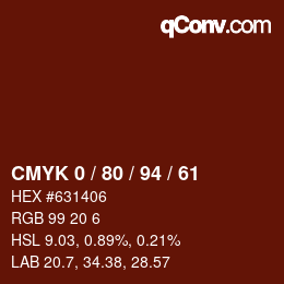 Color code: CMYK 0 / 80 / 94 / 61 | qconv.com