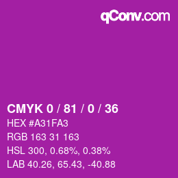 Color code: CMYK 0 / 81 / 0 / 36 | qconv.com