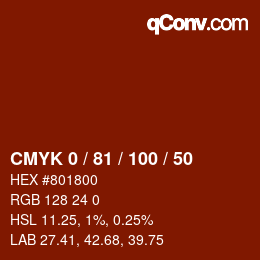 Color code: CMYK 0 / 81 / 100 / 50 | qconv.com