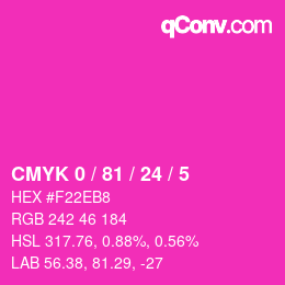Color code: CMYK 0 / 81 / 24 / 5 | qconv.com