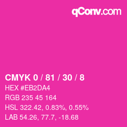 Color code: CMYK 0 / 81 / 30 / 8 | qconv.com