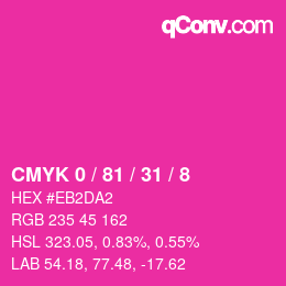 Farbcode: CMYK 0 / 81 / 31 / 8 | qconv.com