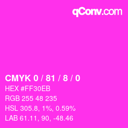 Color code: CMYK 0 / 81 / 8 / 0 | qconv.com