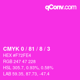 Color code: CMYK 0 / 81 / 8 / 3 | qconv.com