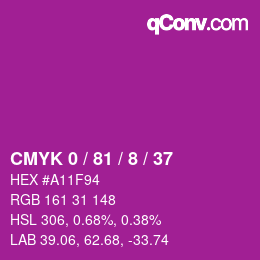 Color code: CMYK 0 / 81 / 8 / 37 | qconv.com