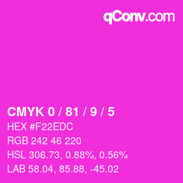 Color code: CMYK 0 / 81 / 9 / 5 | qconv.com