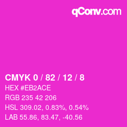Color code: CMYK 0 / 82 / 12 / 8 | qconv.com