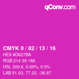 Color code: CMYK 0 / 82 / 13 / 16 | qconv.com