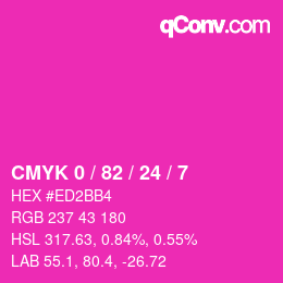Color code: CMYK 0 / 82 / 24 / 7 | qconv.com