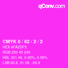 Color code: CMYK 0 / 82 / 2 / 2 | qconv.com