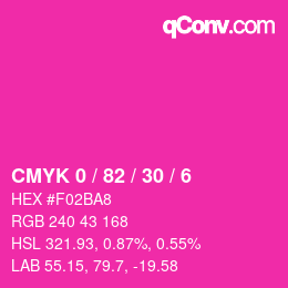Color code: CMYK 0 / 82 / 30 / 6 | qconv.com