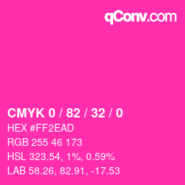 Color code: CMYK 0 / 82 / 32 / 0 | qconv.com