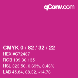 Color code: CMYK 0 / 82 / 32 / 22 | qconv.com