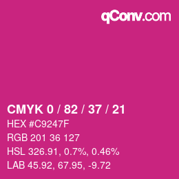 Color code: CMYK 0 / 82 / 37 / 21 | qconv.com