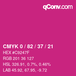 Color code: CMYK 0 / 82 / 37 / 21 | qconv.com