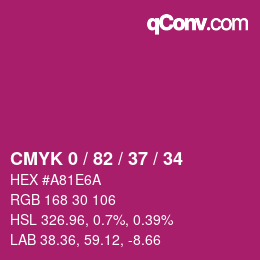 Color code: CMYK 0 / 82 / 37 / 34 | qconv.com
