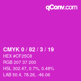 Color code: CMYK 0 / 82 / 3 / 19 | qconv.com