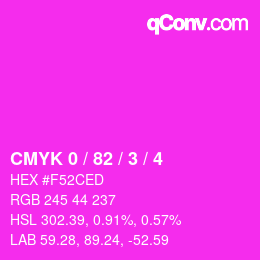 Color code: CMYK 0 / 82 / 3 / 4 | qconv.com