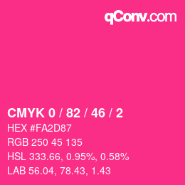 Color code: CMYK 0 / 82 / 46 / 2 | qconv.com