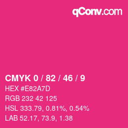 Color code: CMYK 0 / 82 / 46 / 9 | qconv.com
