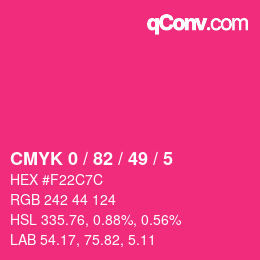 Color code: CMYK 0 / 82 / 49 / 5 | qconv.com