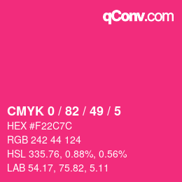 Código de color: CMYK 0 / 82 / 49 / 5 | qconv.com