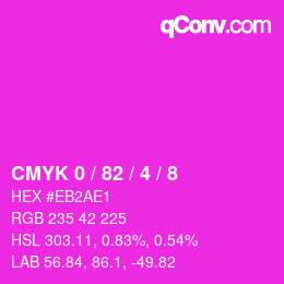 Color code: CMYK 0 / 82 / 4 / 8 | qconv.com