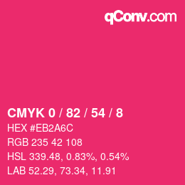 Color code: CMYK 0 / 82 / 54 / 8 | qconv.com