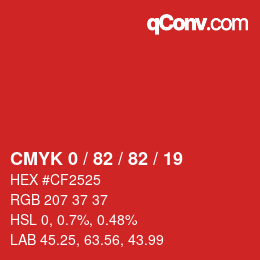 Color code: CMYK 0 / 82 / 82 / 19 | qconv.com