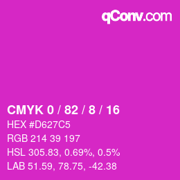 Color code: CMYK 0 / 82 / 8 / 16 | qconv.com