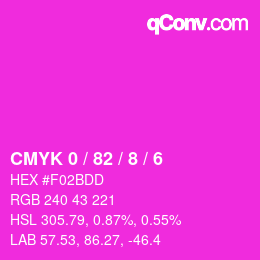 Color code: CMYK 0 / 82 / 8 / 6 | qconv.com