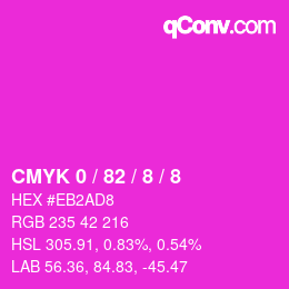 Color code: CMYK 0 / 82 / 8 / 8 | qconv.com