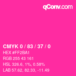 Color code: CMYK 0 / 83 / 37 / 0 | qconv.com