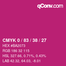 Código de color: CMYK 0 / 83 / 38 / 27 | qconv.com