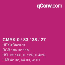 Código de color: CMYK 0 / 83 / 38 / 27 | qconv.com