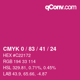 Color code: CMYK 0 / 83 / 41 / 24 | qconv.com