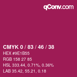 Color code: CMYK 0 / 83 / 46 / 38 | qconv.com