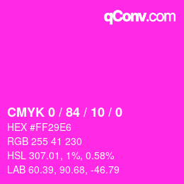 Color code: CMYK 0 / 84 / 10 / 0 | qconv.com