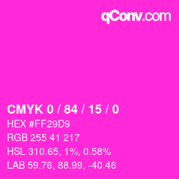 Color code: CMYK 0 / 84 / 15 / 0 | qconv.com