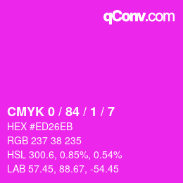 Color code: CMYK 0 / 84 / 1 / 7 | qconv.com