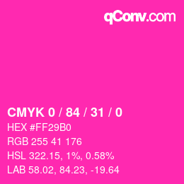 Color code: CMYK 0 / 84 / 31 / 0 | qconv.com