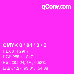 Color code: CMYK 0 / 84 / 3 / 0 | qconv.com