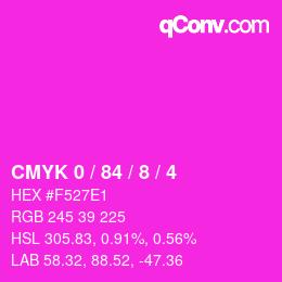 Color code: CMYK 0 / 84 / 8 / 4 | qconv.com
