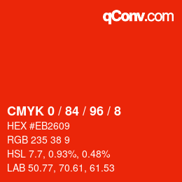 Color code: CMYK 0 / 84 / 96 / 8 | qconv.com