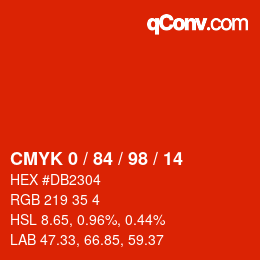 Color code: CMYK 0 / 84 / 98 / 14 | qconv.com
