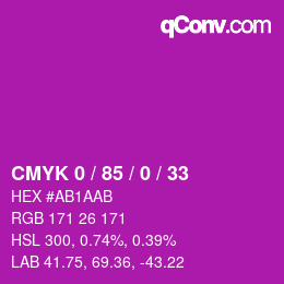 Color code: CMYK 0 / 85 / 0 / 33 | qconv.com