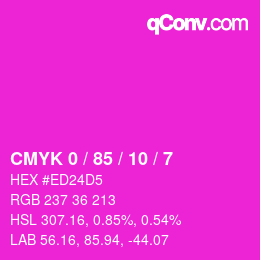 Color code: CMYK 0 / 85 / 10 / 7 | qconv.com